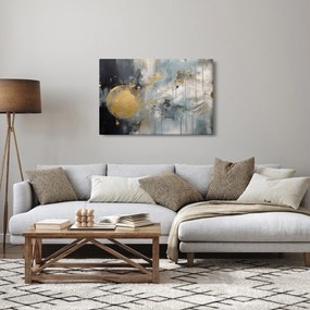 Obraz - Abstrakcia so zlatou guľou (90x60 cm)