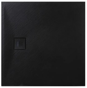 Erga Hyper, SMC sprchová vanička 90x70x2,6 cm + sifón, čierna matná, ERG-V06-SMC-7090S-BK
