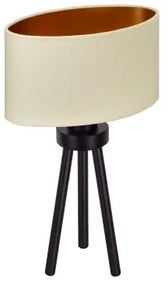 Duolla - Stolná lampa OVAL VEGAN 1xE27/15W/230V pr. 30 cm krémová
