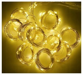 LED svetelný záves STAR RAIN 3x3 m, teplá biela