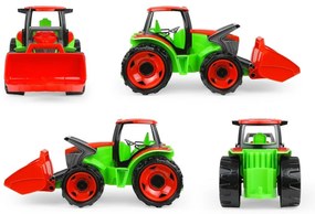 Lena Traktor s lyžicou Giga Trucks s vlekom plast 62cm v krabici 72x40x28cm 02136