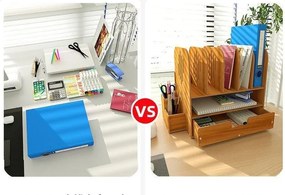 DIY zakladač na dokumenty A4 so zásuvkou svetlé drevo B20 Svetlé drevo