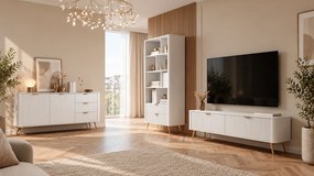 REGÁL / KNIŽNICA TREVISO BIELA  88 cm
