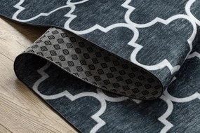 Protišmykový behúň LOTUS CLOVER 60924 čierny