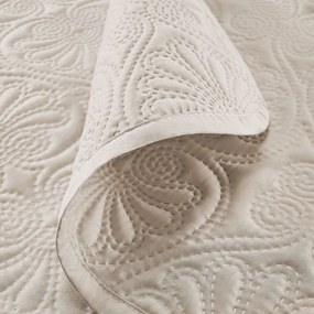 Krásny jemný prehoz na posteľ Leila v krémovej farbe 170 x 210 cm