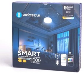 Aigostar - LED Kúpeľňové stropné svietidlo LED/18W/230V IP44 + diaľkové ovládanie