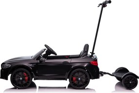 LEAN CARS BMW M5 Autíčko na batérie s rodičovskou platformou Čierne lakované