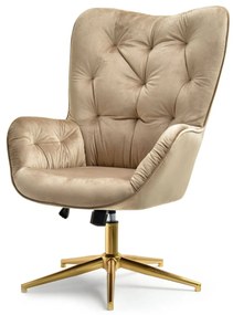 Kreslo Meryl (béžová + zlato). Vlastná spoľahlivá doprava až k Vám domov. 1110287