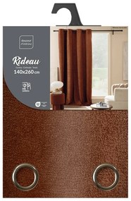 Záves z materiálu buklé v terakotovej farbe 140x260 cm Winona – douceur d'intérieur