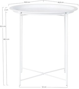 Kovový okrúhly odkladací stolík ø 47 cm Bastia – House Nordic
