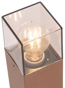 Vonkajšia lampa 50 cm hrdzavohnedá so zemným kolíkom a káblovou objímkou - Dánsko