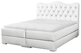 Posteľ kontinentálna Medrins, Rozmer postele: 160x200, Dostupné poťahy: ekokoža Soft 10a
