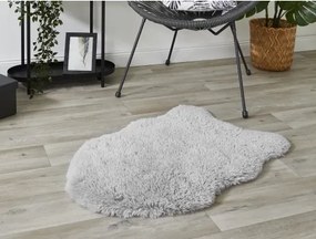 Umelá kožušina Alpa 50x80 cm, strieborná%