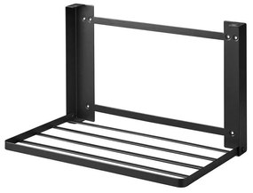 Matne čierna nástenná oceľová kúpeľňová polička Tower – YAMAZAKI