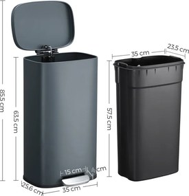 Odpadkový kôš čierny AUK-E1103 BK