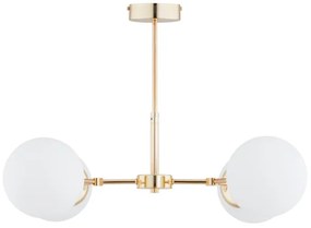 Luster na tyči FOTON  4xE14/40W/230V zlatá/biela