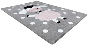 Dywany Łuszczów, Detský kusový koberec Petit Dolly sheep grey, 180x270, ružová, detská izba