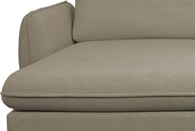 Rohová sedačka Salma,svetlo hnedá látka, univerzálna pravá/ľavá