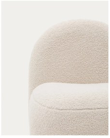 Biele detské kresielko z textílie buklé Bucky – Kave Home