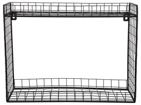 Čierna poschodová oceľová polica 40 cm Reja – PT LIVING