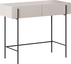 Toaletný stolík Malmi 100 cm - kašmírová / čierna