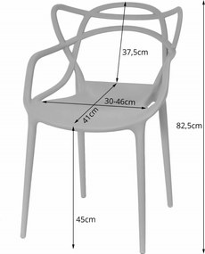 Horčicová plastová stolička KATO