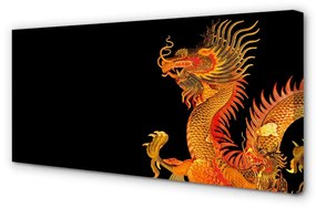 Obraz canvas Japonský zlatý drak 120x60 cm