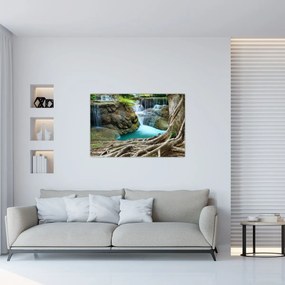 Obraz - Rieka s vodopádmi (90x60 cm)