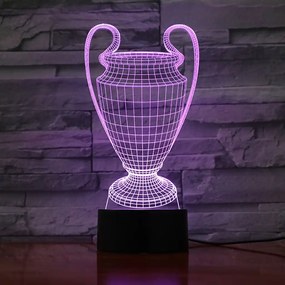 3Dmix 3DL-DRGB020 – 3D LED nočná lampa - Pohár pre víťazov (Trofej) (Dual RGB)