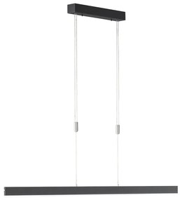 Čierne LED stmievateľné závesné svietidlo Straight – Fischer &amp; Honsel