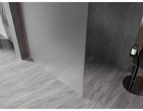 Mexen, Mexen Kioto-X sprchová stena 160 x 200 cm, matná 10 mm, brúsená meď - 800-160-101-65-30-X