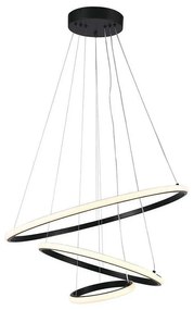 LED Luster na lanku LED/32W/230V 3000K čierna