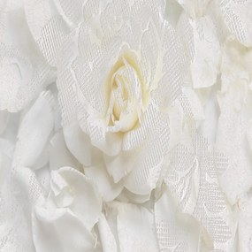 Ozdobný paraván Bílé květy Příroda - 145x170 cm, štvordielny, obojstranný paraván 360°