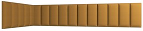 Set 16 čalúnených panelov Quadra 100x220x50 cm (horčicová). Akcia -16%. Vlastná spoľahlivá doprava až k Vám domov. 1051977