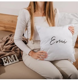 Vankúš s vlastným textom 40x40 cm EMI