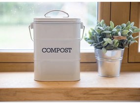 Sivá nádoba na kompostovateľný odpad Kitchen Craft Living Nostalgia, 3 l