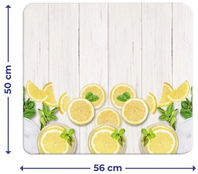 Kryt na stenu pri sporáku z tvrdeného skla 50x56 cm Lemons – Wenko