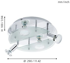 EGLO 93085 - LED Stropné svietidlo CABO 1 4xGU10/3W