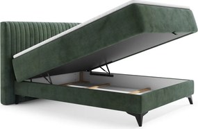 Posteľ Kalla 140x200 cm, fľaškovo zelená látka