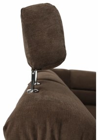 Tempo Kondela Sedacia súprava, ekokoža hnedá/látka hnedá, SANTIAGO U VEĽKÝ