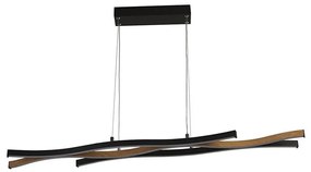 Searchlight 32104-1BK - LED luster na lanku BLOOM LED/38W/230V 2300/3000/4000K