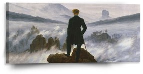 Sablio Obraz Poutník nad mořem mlhy - Caspar David Friedrich - 110x50 cm