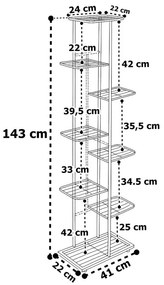 Stojan na kvety NEST čierny