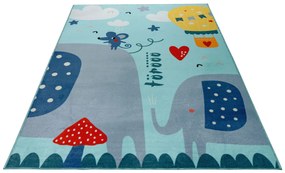 Obsession, Detský kusový koberec Magic Kids ML 105 Cuel, 115 x160, modrá, detská izba
