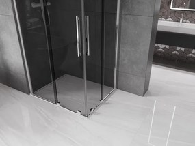 Mexen Velar Duo, sprchový kút s posuvnými dverami 90 x 80 cm, 8mm šedé sklo, chrómová, 871-090-080-42-01