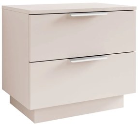 NOČNÝ STOLÍK MARION 2S KAŠMÍR STRIEBORNÉ ÚCHYTKY LED