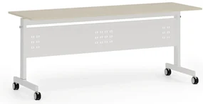 Mobilný stôl PRIMO MOBI, 180x60 cm, biela podnož, breza