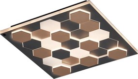 XXXLutz STROPNÉ LED SVIETIDLO, 55/55/7,5 cm Cinque - Interiérové svietidlá - 004102199101