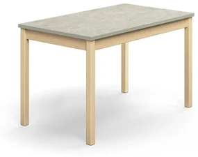 Stôl DECIBEL, 1200x700x720 mm, linoleum - svetlošedá, breza