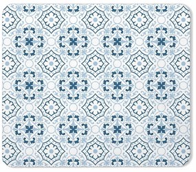 Bielo-modrá kúpeľňová predložka z kremeliny 35x45 cm Atlanta – douceur d'intérieur